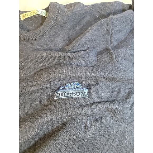 Lyle & Scott Mens Navy Blue 100% Scottish Wool Pullover Sweater Size M - Picture 4 of 5